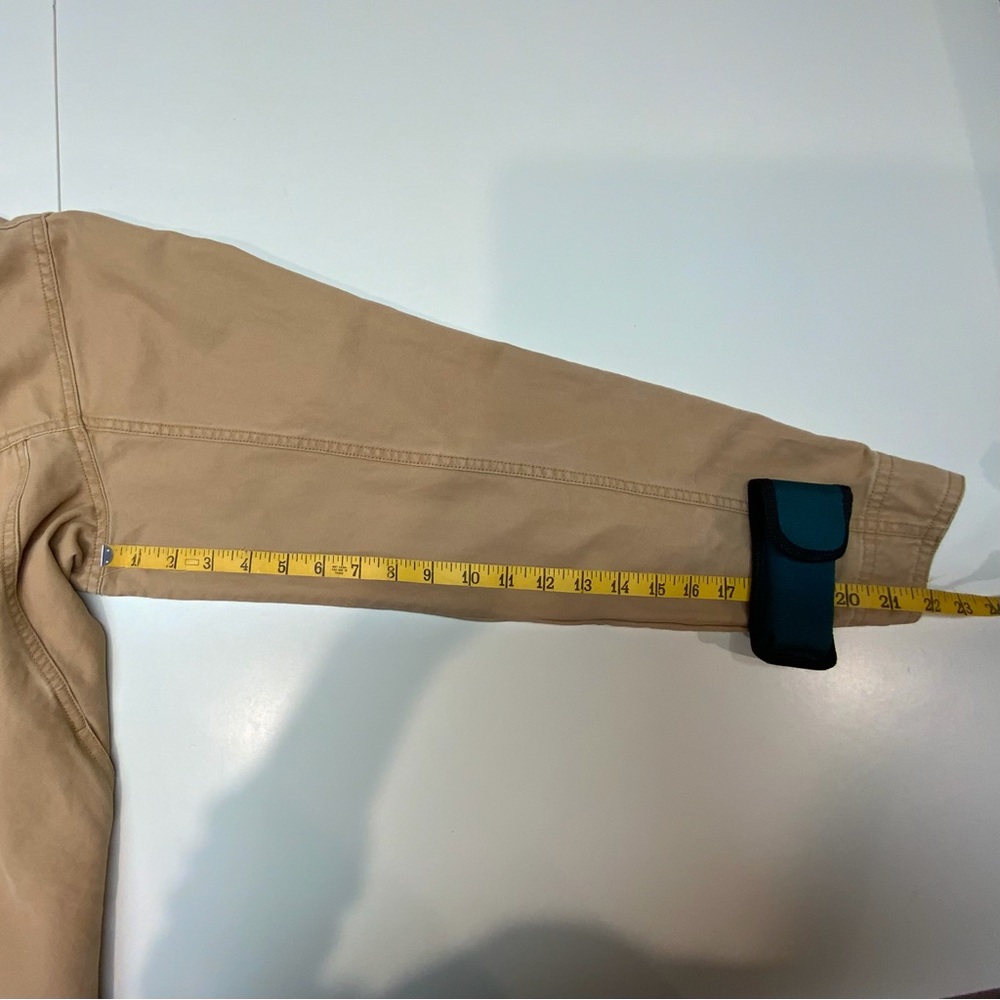 LL Bean Canvas Work Jacket Camel Men's Medium 100% Cotton O AKC2 Vtg Chore Coat - Picture 10 of 10